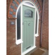 Door with Decorative Glass